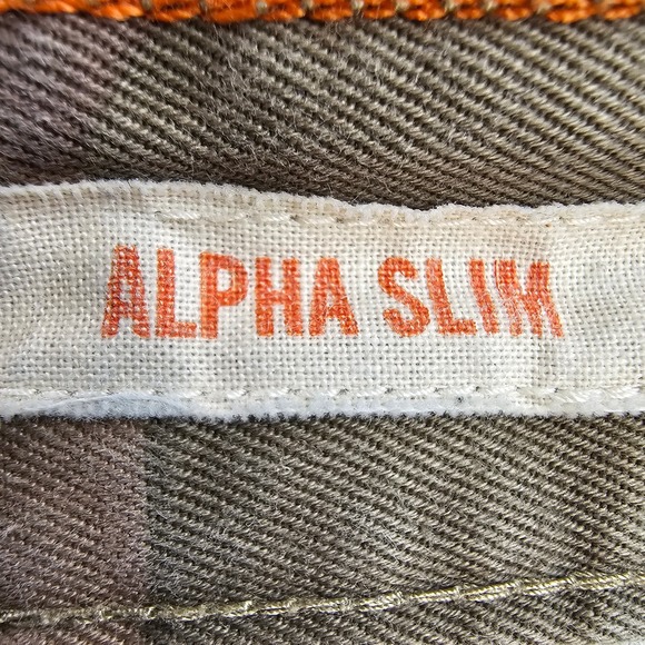 Dockers Alpha Slim Jeans Mens 34x34 Khaki Beige Camo Print Regular Straight Leg - Picture 10 of 10